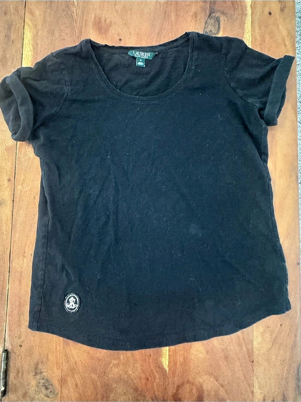 Lauren Ralph Lauren Short Sleeve Tee Black Size Small